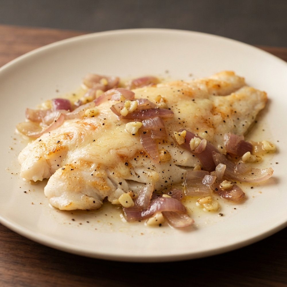 Skillet-Grilled Tilapia with Lemon and Red Onion