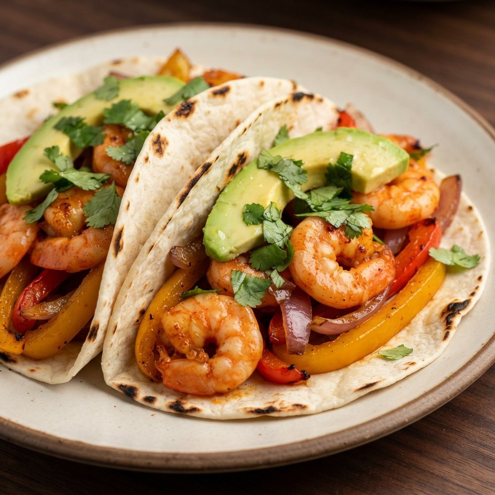 Quick Sheet-Pan Shrimp Fajitas Dinner