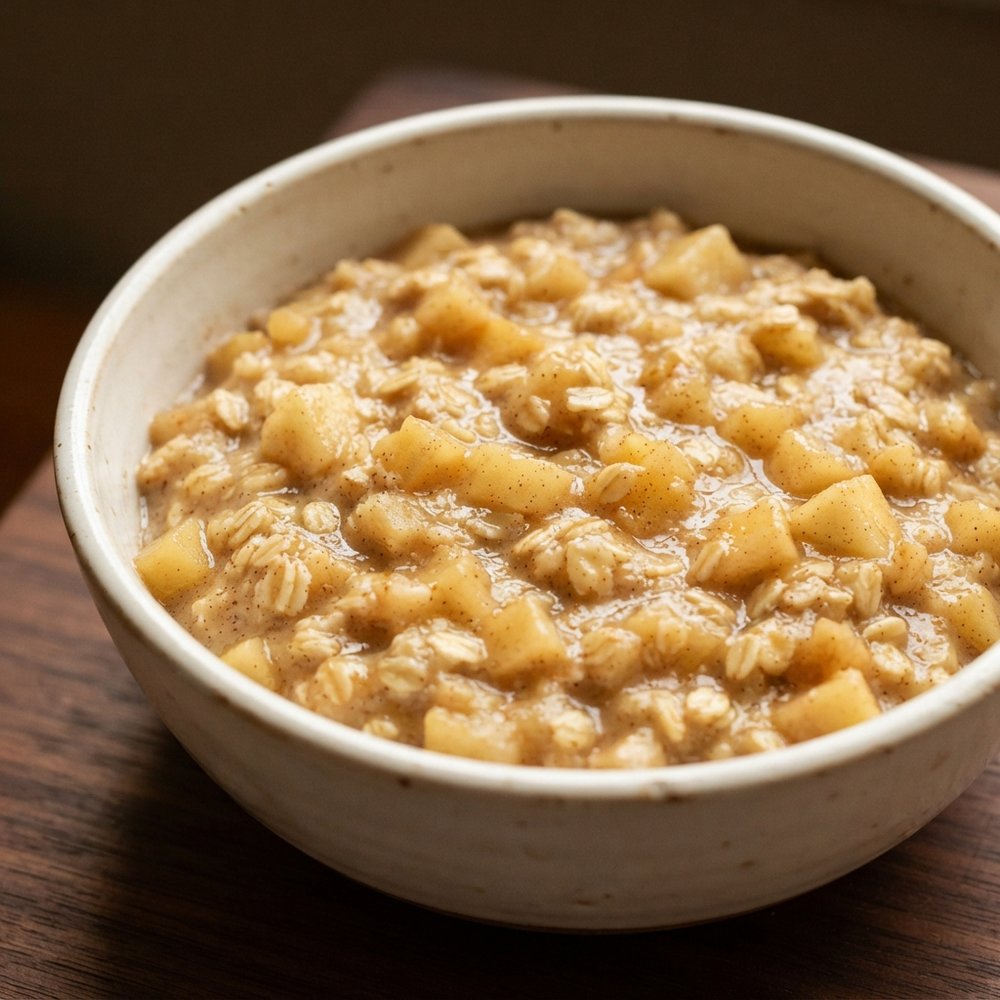 Overnight Crockpot Apple Cinnamon Oatmeal