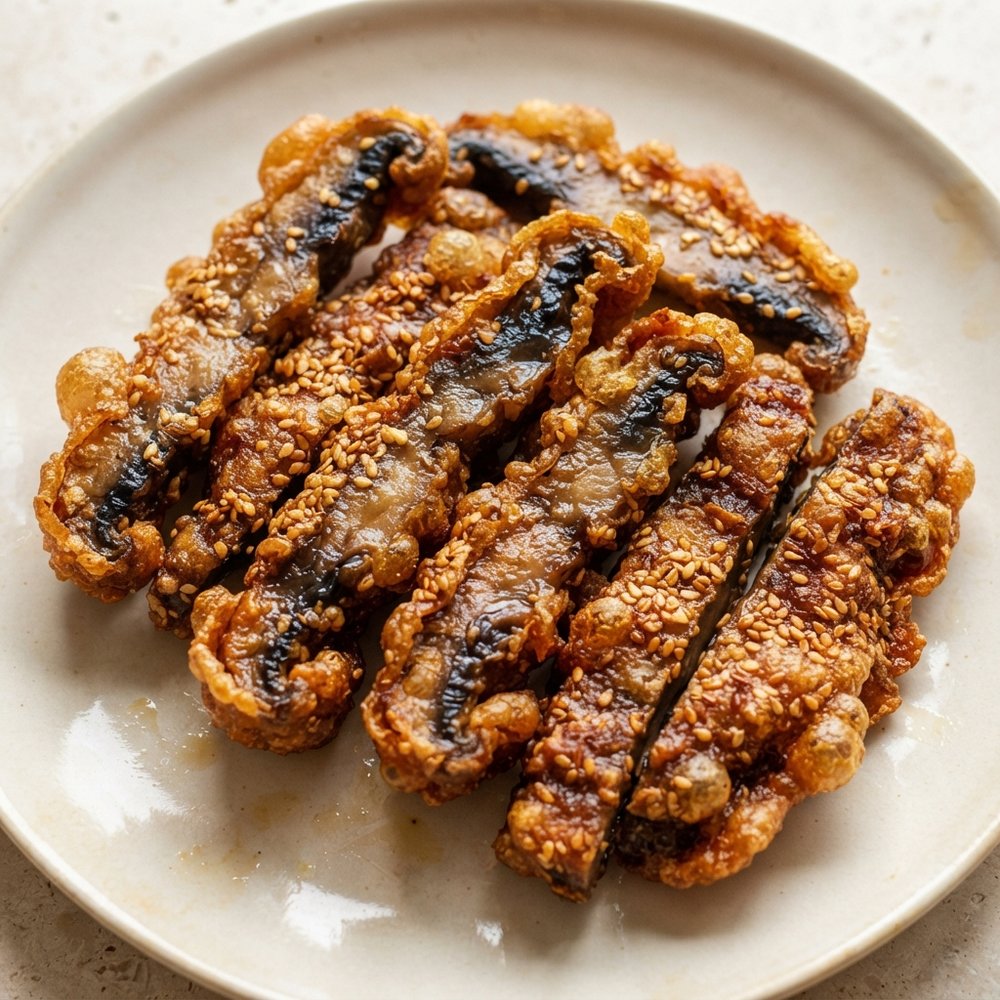 Jim's Crispy Beer-Battered Portobello Strips