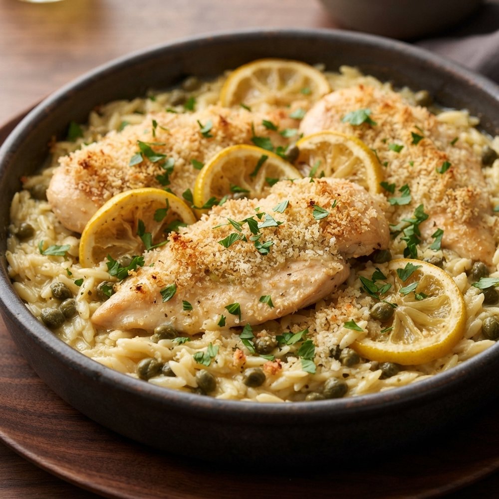 This Dump-and-Bake Chicken Piccata Casserole Is Ready in Under an Hour