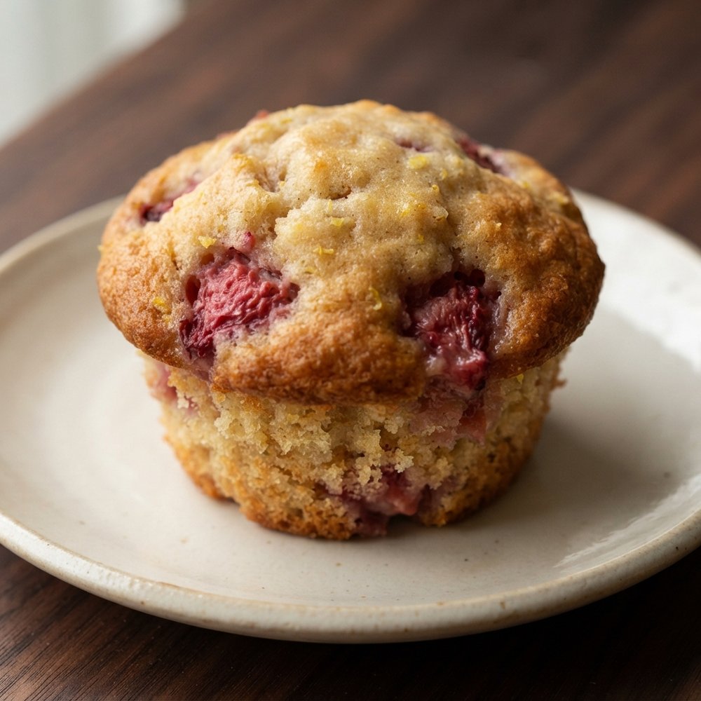 Lemon-Kissed Strawberry Muffins