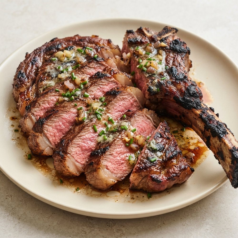 Bone-In Tomahawk Ribeye on the Grill