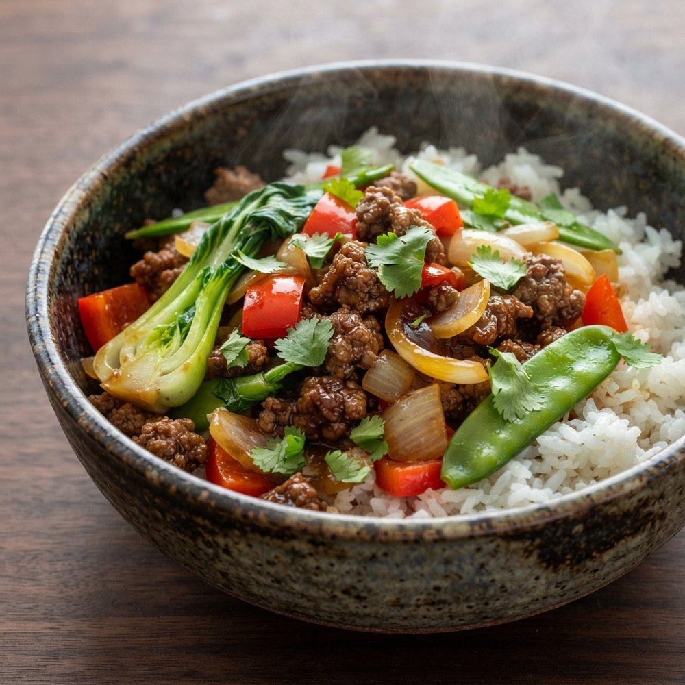 Korean-Style Ground Beef Bulgogi Stir-Fry