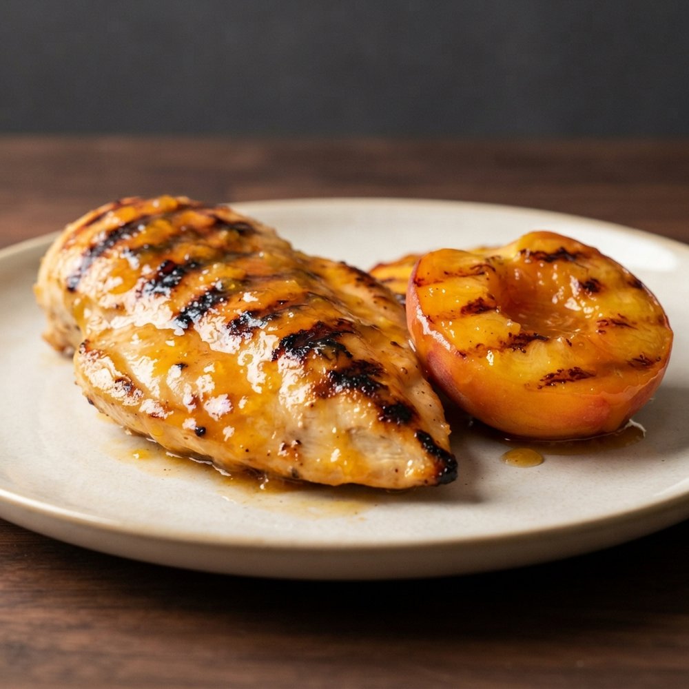 Grilled Chicken with Peach Sauce