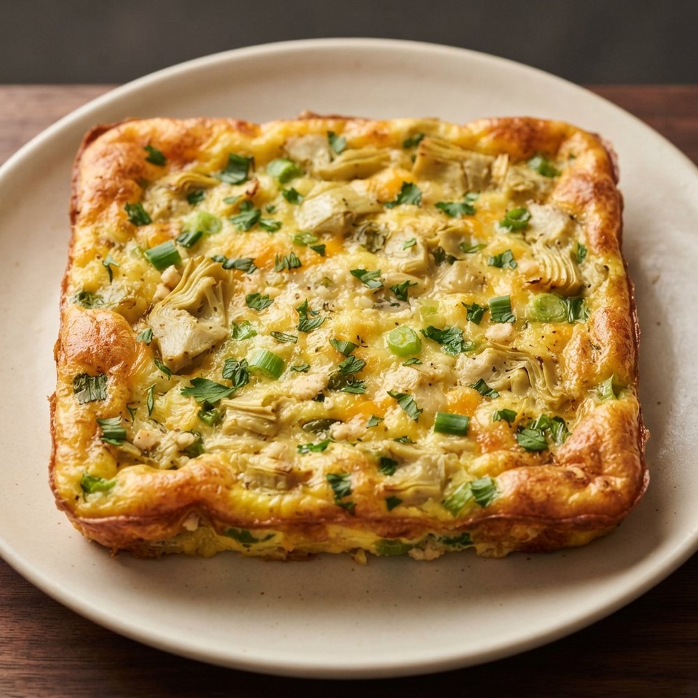 Cheddar and Artichoke Baked Frittata