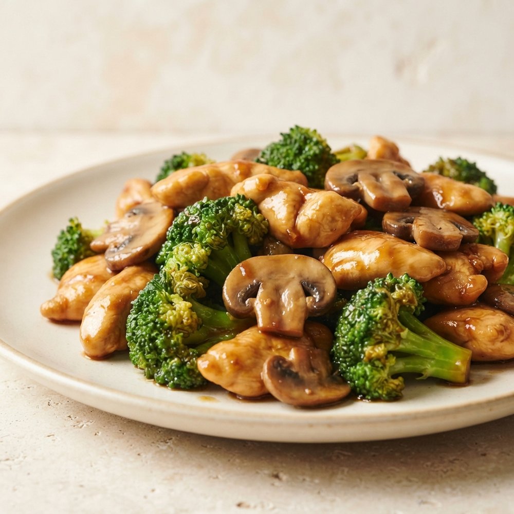 Chicken Teriyaki with Broccoli and Mushrooms