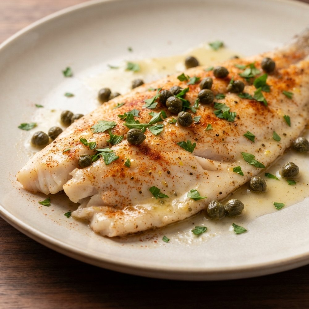Speckled Trout with Capers and White Wine