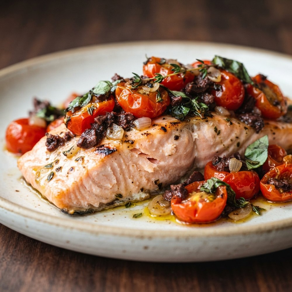 Mediterranean Salmon in Foil Parcels
