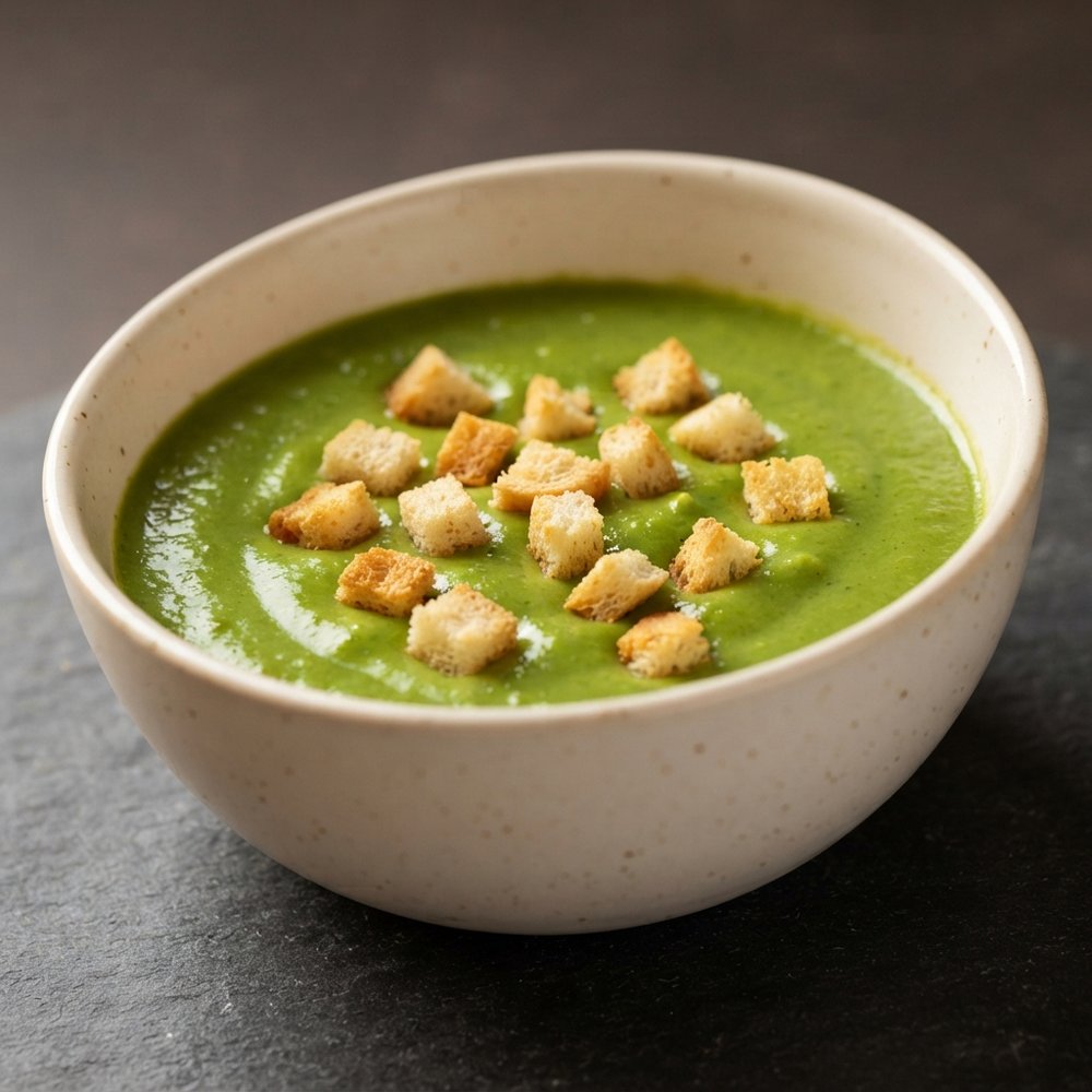 Speedy Sweet Pea and Spinach Soup