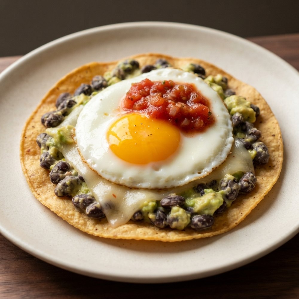 Breakfast Tostadas with Black Beans