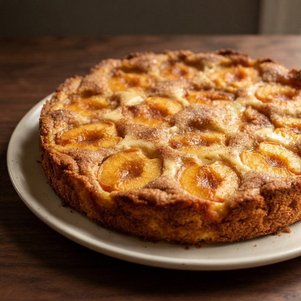 Grandma Sal’s Peach Custard Kuchen
