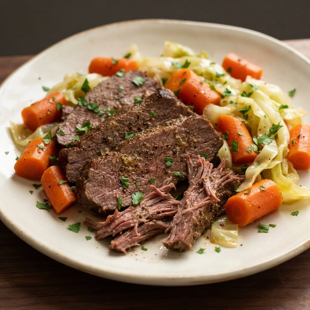 Crockpot Corned Beef–Inspired Brisket