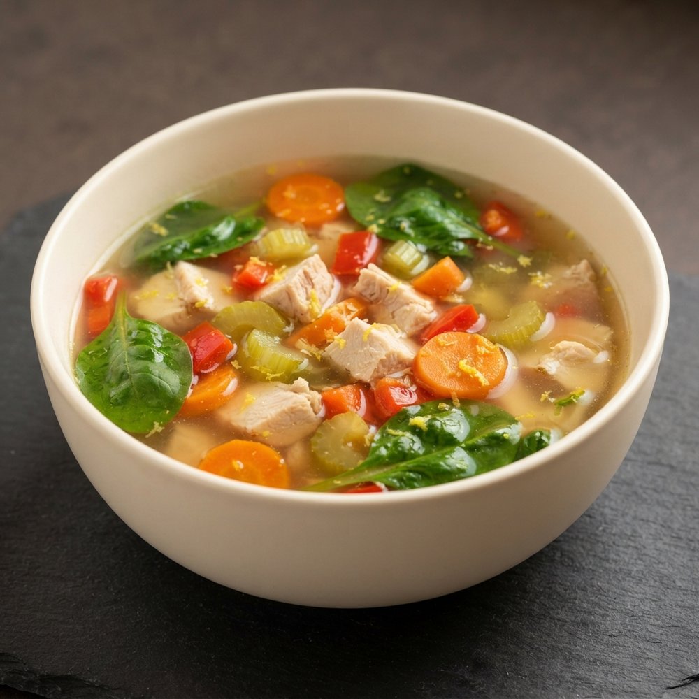 Bright Lemon Turkey Soup