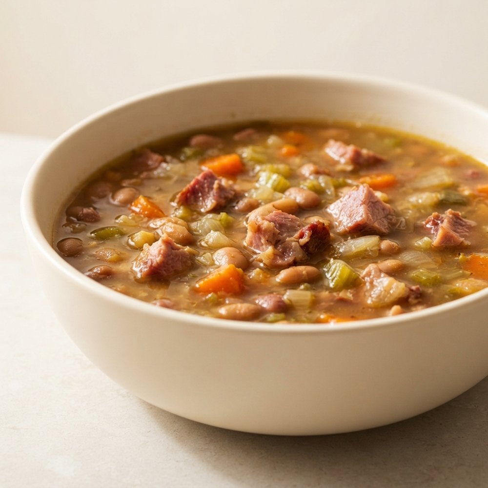 Hearty Bean Soup with Ham Bone