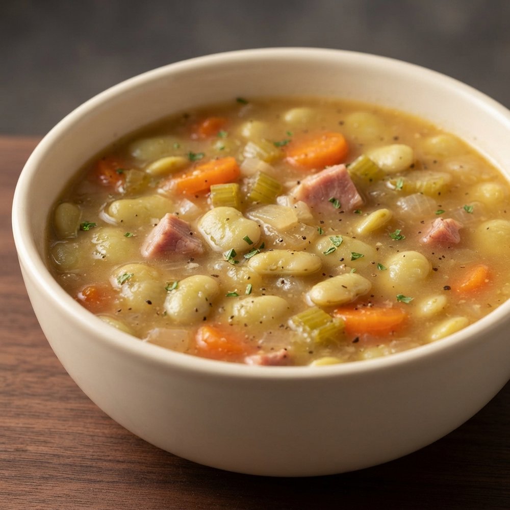 Dad's Ham Bone Lima Bean Soup
