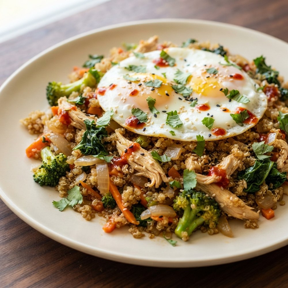Morning Asian-Style Quinoa Stir-Fry