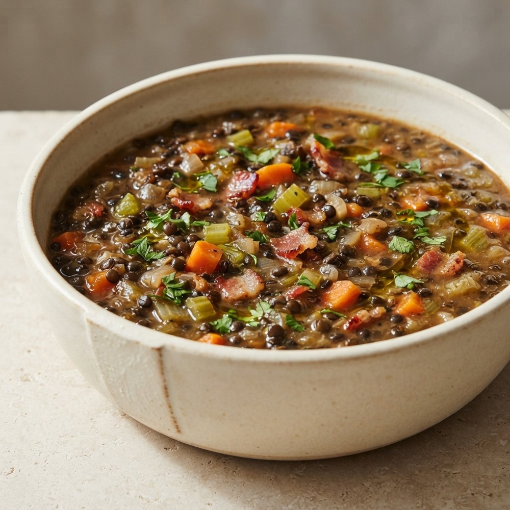 Chef John’s Hearty Black Beluga Lentil Soup