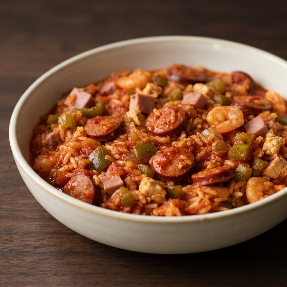 Baked Creole Jambalaya Casserole