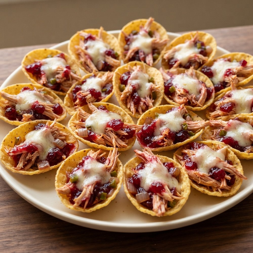 Thanksgiving Leftover Turkey Nacho Bites