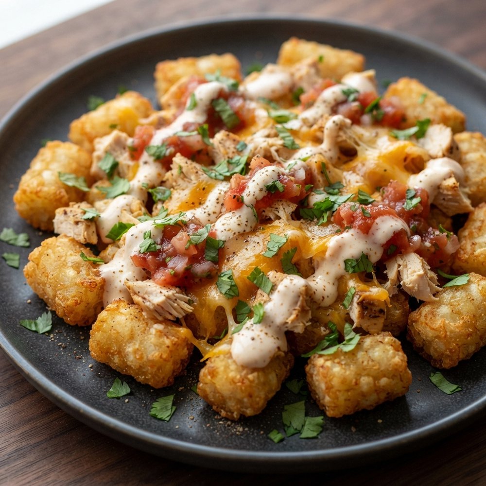 Buffalo Chicken Totchos in the Air Fryer