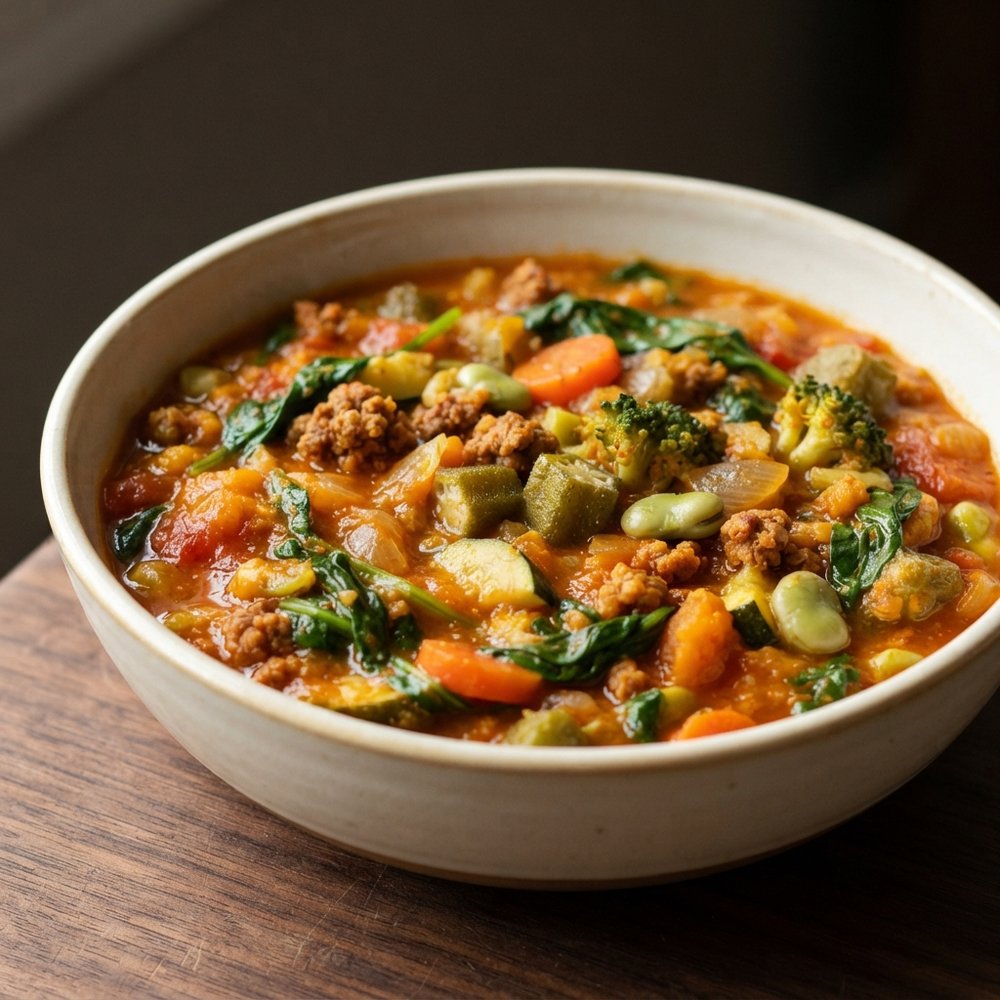 Pumpkin and Spinach Veggie Chili