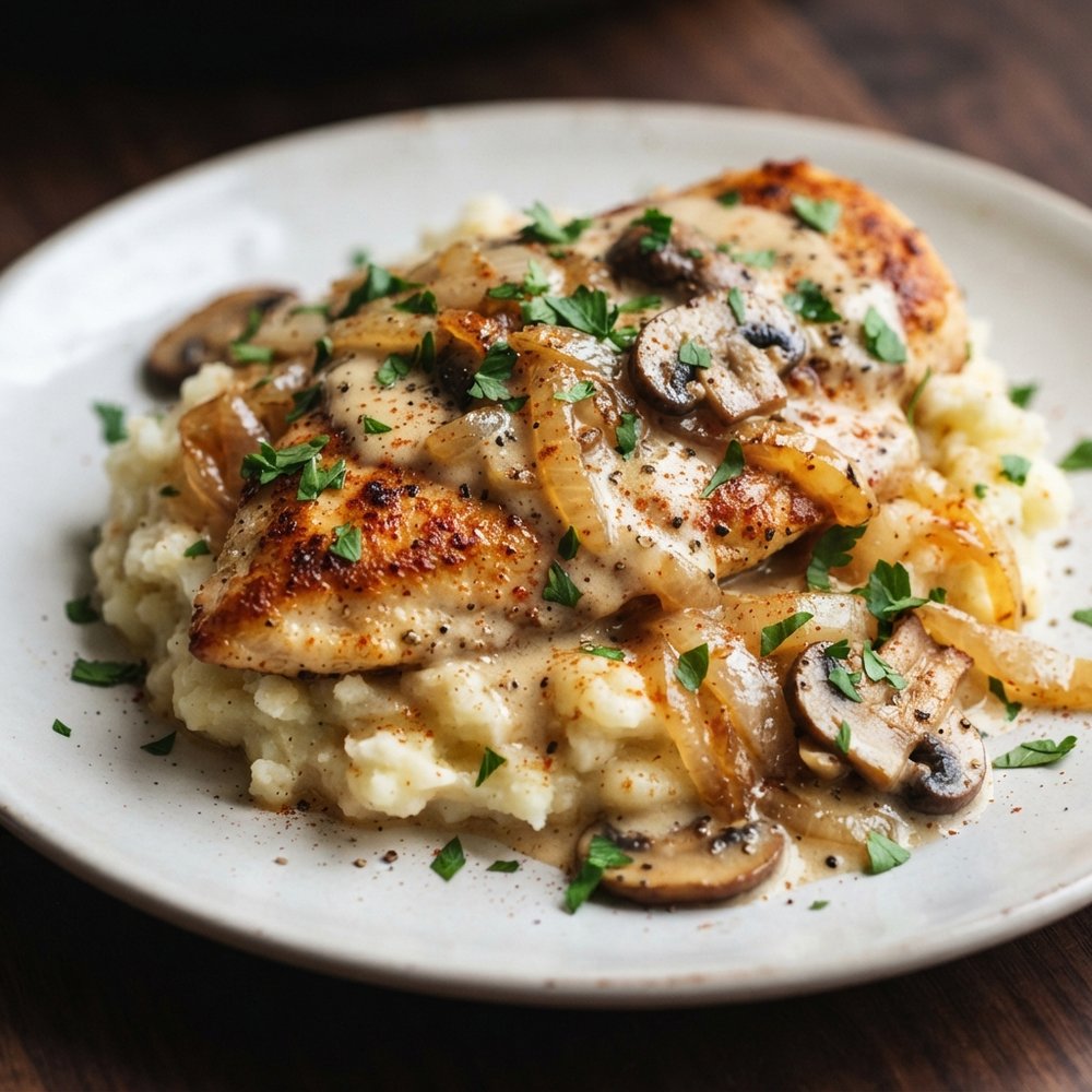 Quick Skillet Smothered Chicken