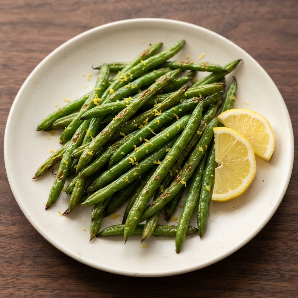 Crisp Lemon Air-Fried Green Beans
