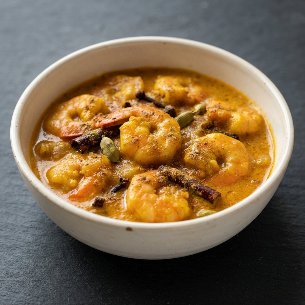 Bengali Prawn Malai Curry with Coconut Milk