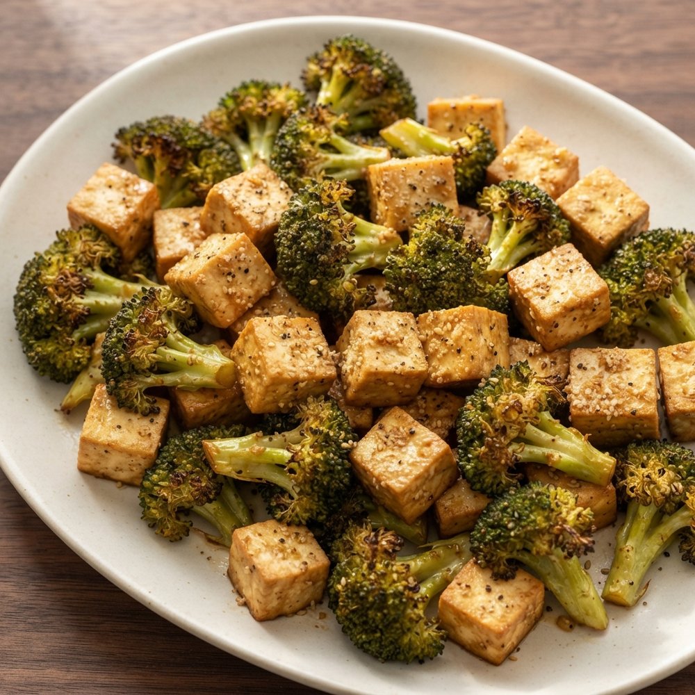 Roasted Black Pepper Tofu with Broccoli (Sheet Pan)