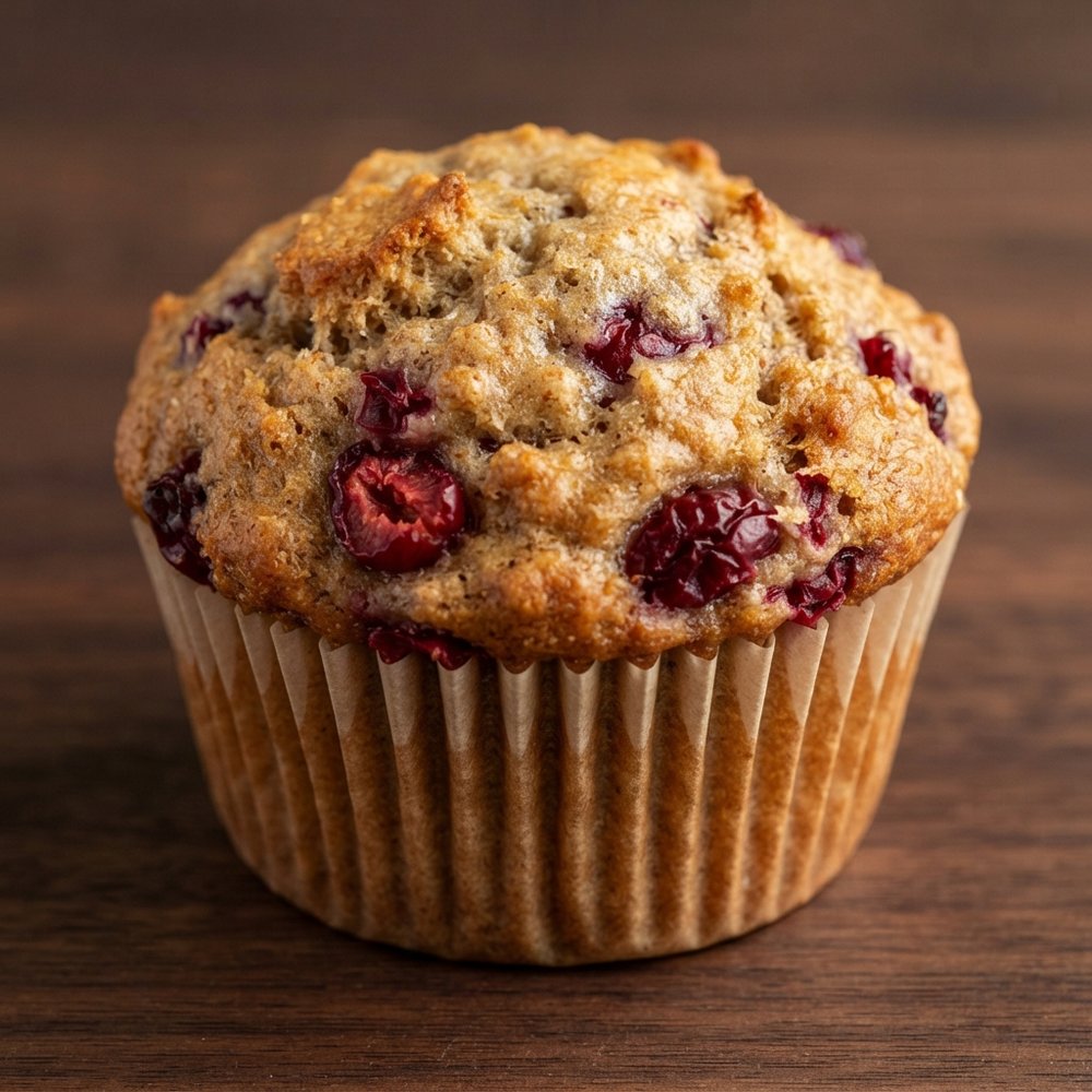 Whole Wheat Lemon-Cranberry Muffins