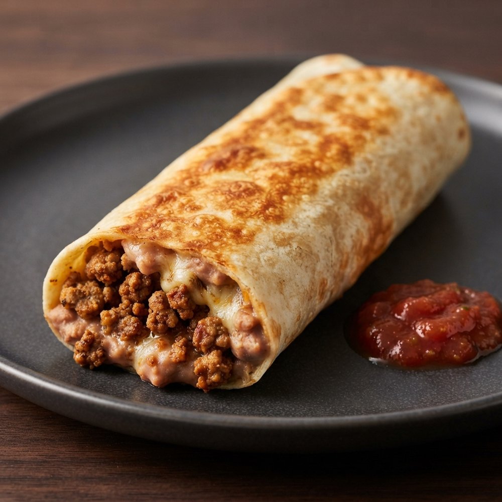 Oven-Crisped Impossible Chimichangas