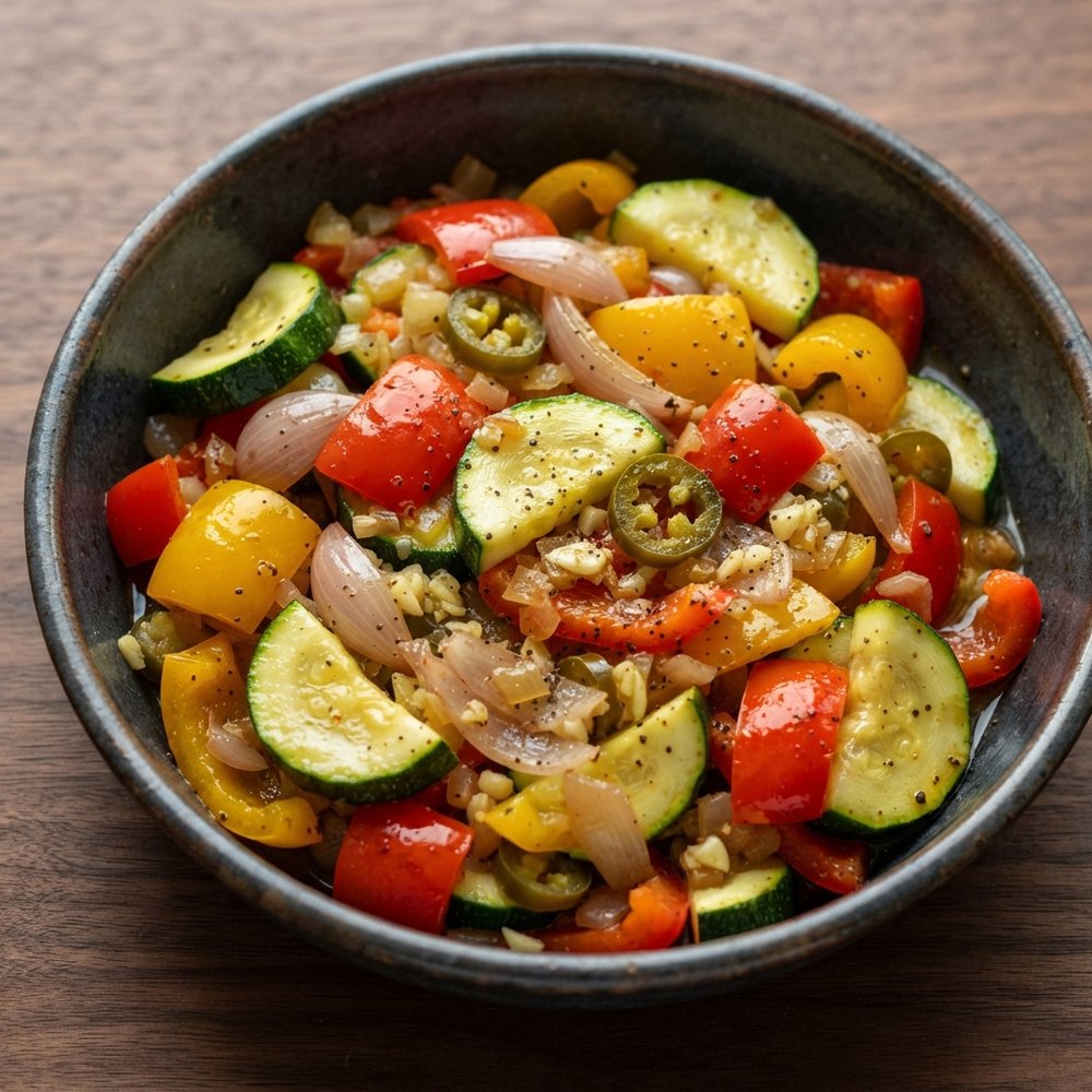 Garlicky Vegetable Skillet