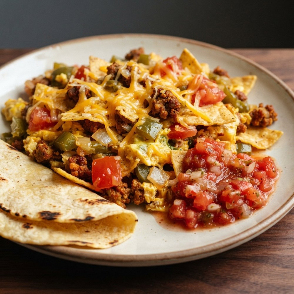 Chorizo Migas Breakfast Scramble
