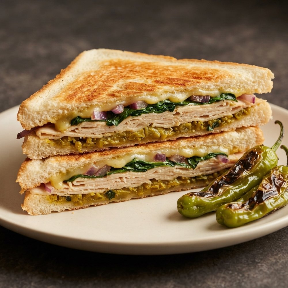 Hatch Chile Turkey Pressed Sandwich