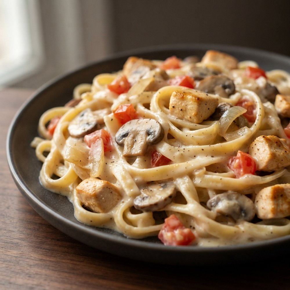 Creamy Chicken Fettuccine in Alfredo-Style Sauce