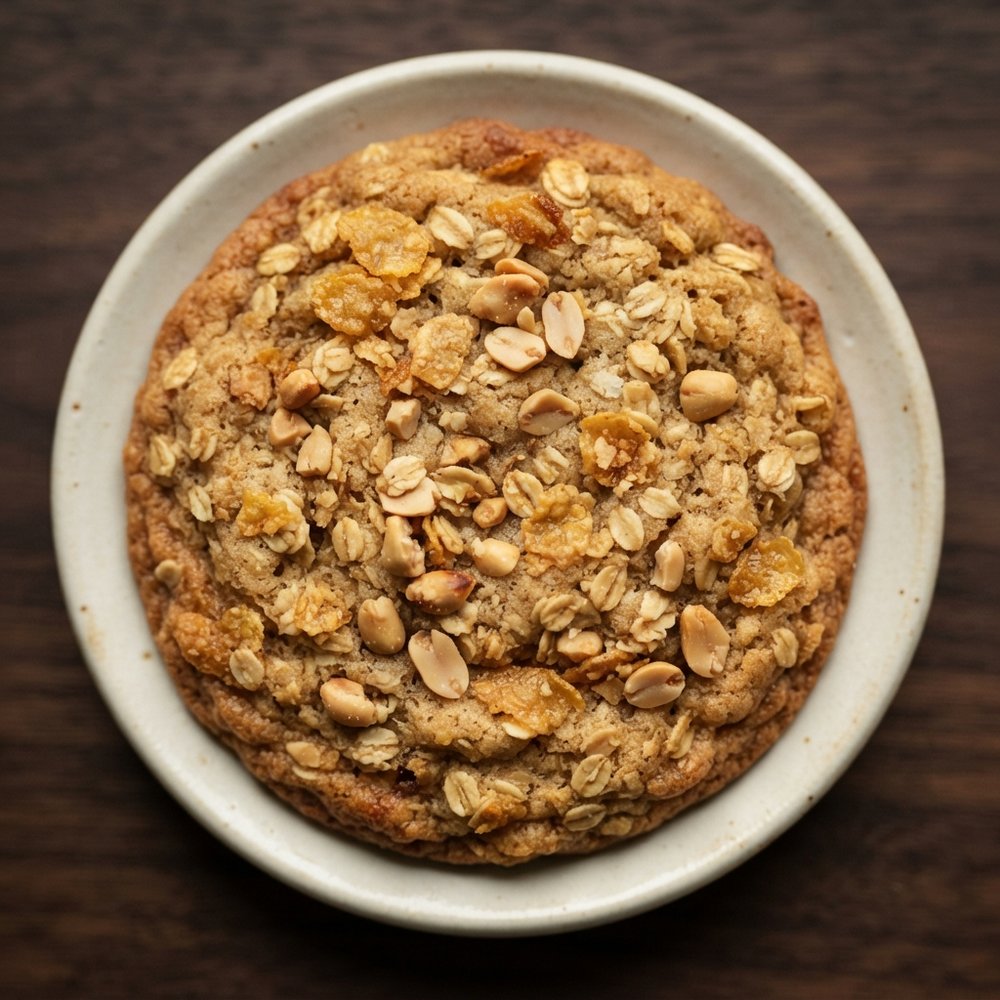 Crunchy Cornflake Peanut Oat Cookies