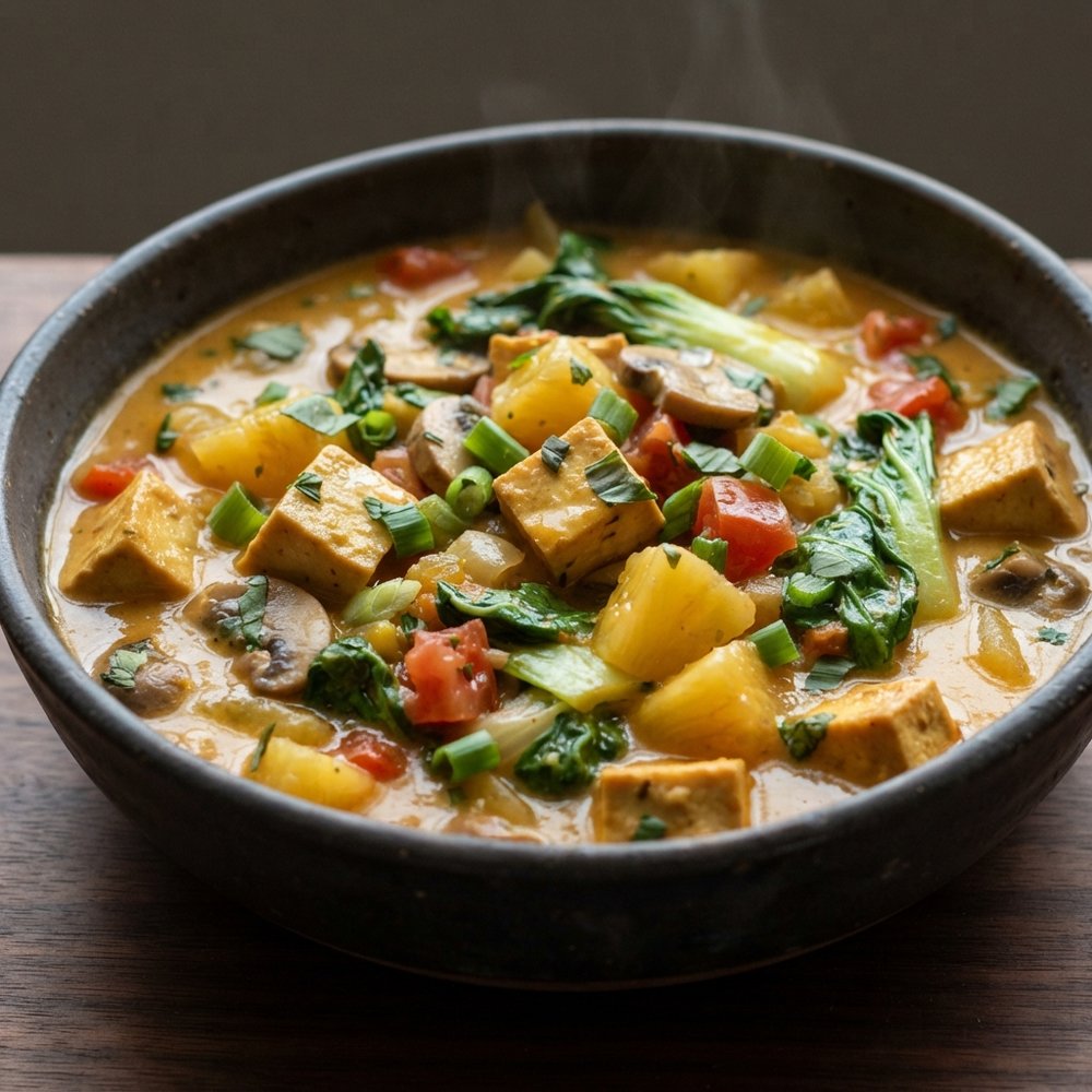 Coconut Tofu Curry with Pineapple