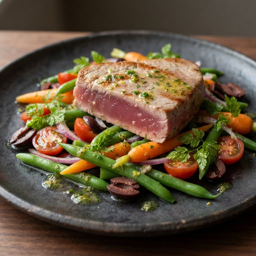 Seared Ahi Tuna with Citrus-Herb Vinaigrette
