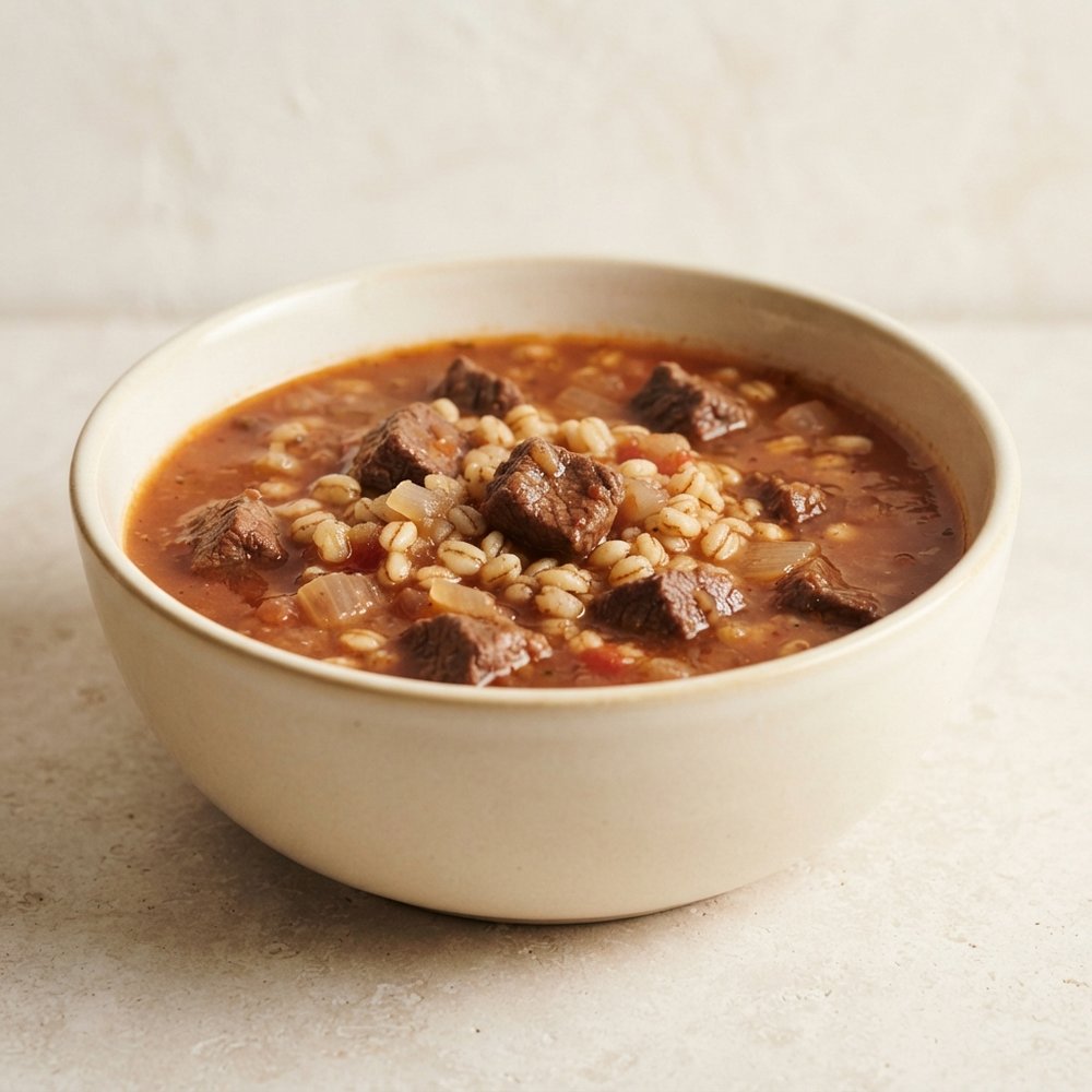 Mom’s Hearty Italian Beef and Barley Soup
