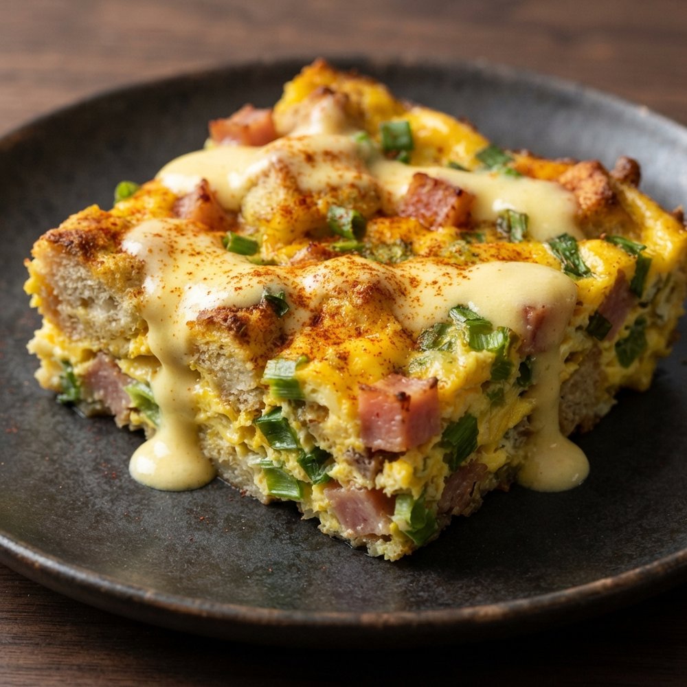 Baked Eggs Benedict Breakfast Casserole