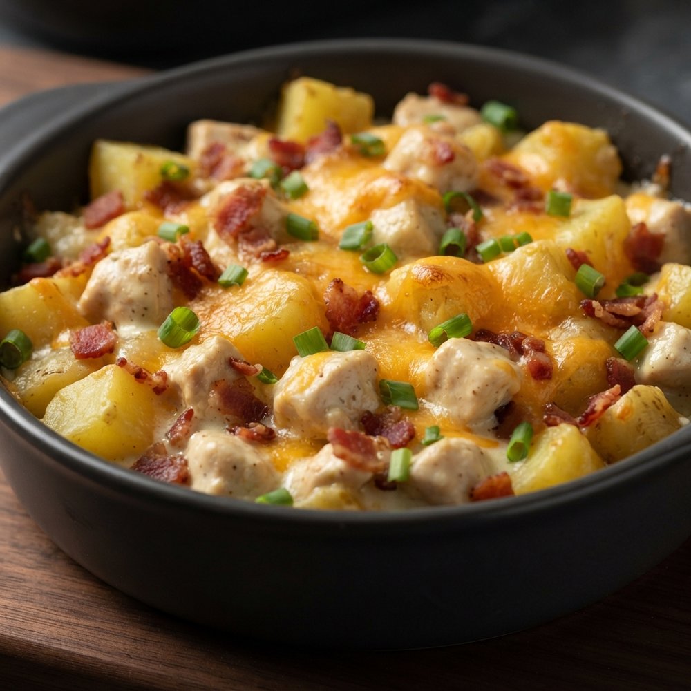 Ranch Chicken, Bacon, and Potato Casserole