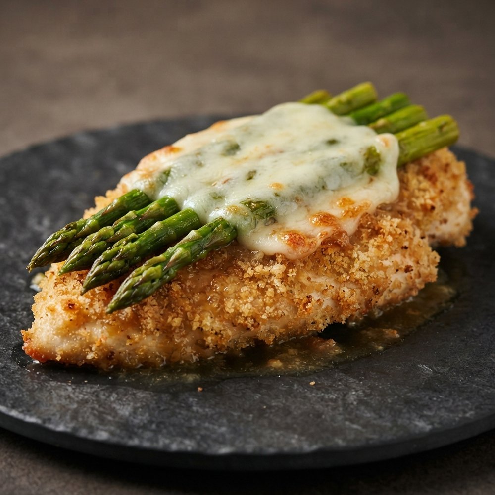 Speedy Chicken with Asparagus and Provolone