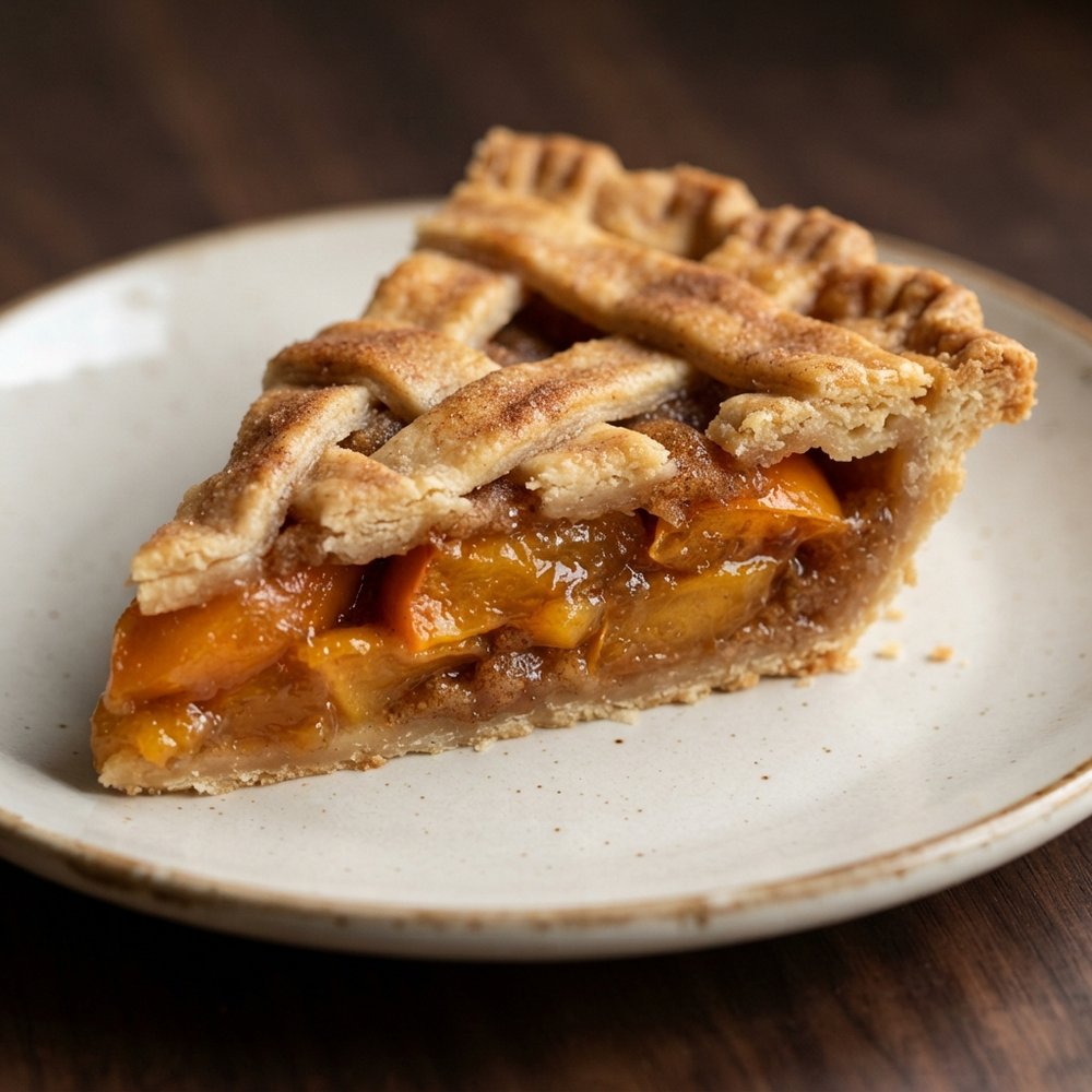 Cinnamon-Lemon Fuyu Persimmon Lattice Pie