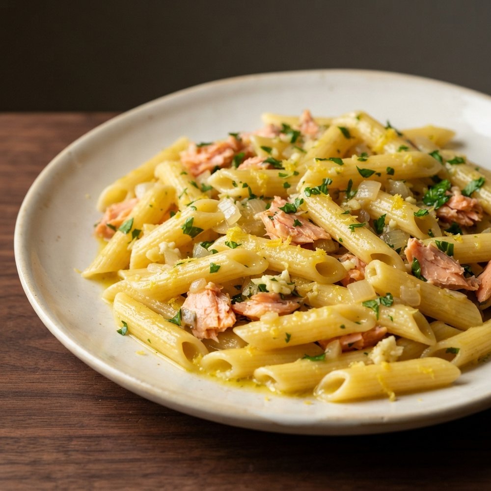 Lemon Pasta with Salmon