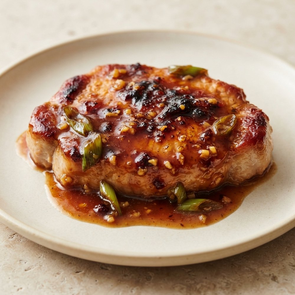 Ginger Honey-Hoisin Glazed Pork Chops