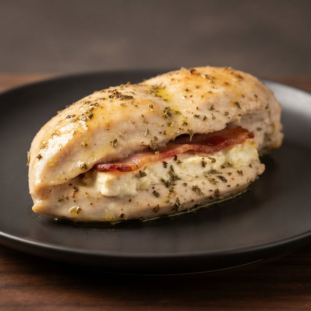 Feta Cheese and Bacon Stuffed Breasts