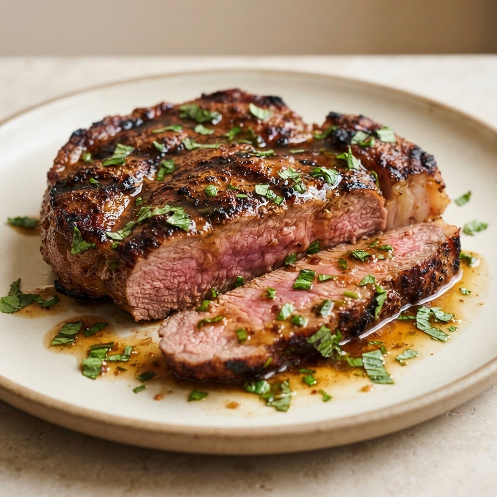 Chef John’s Char-Grilled Lamb Leg Steaks