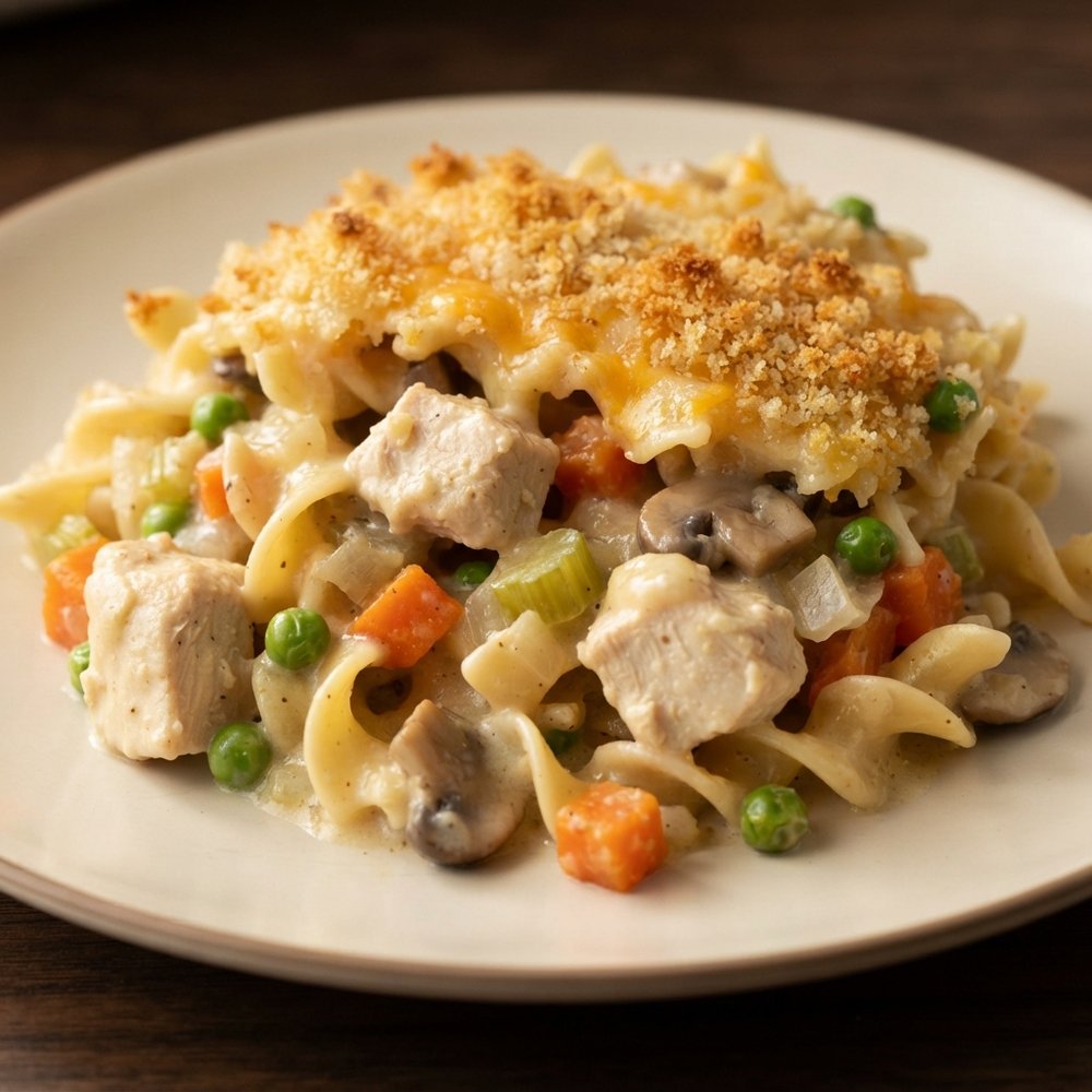Creamy Chicken Noodle Bake Casserole