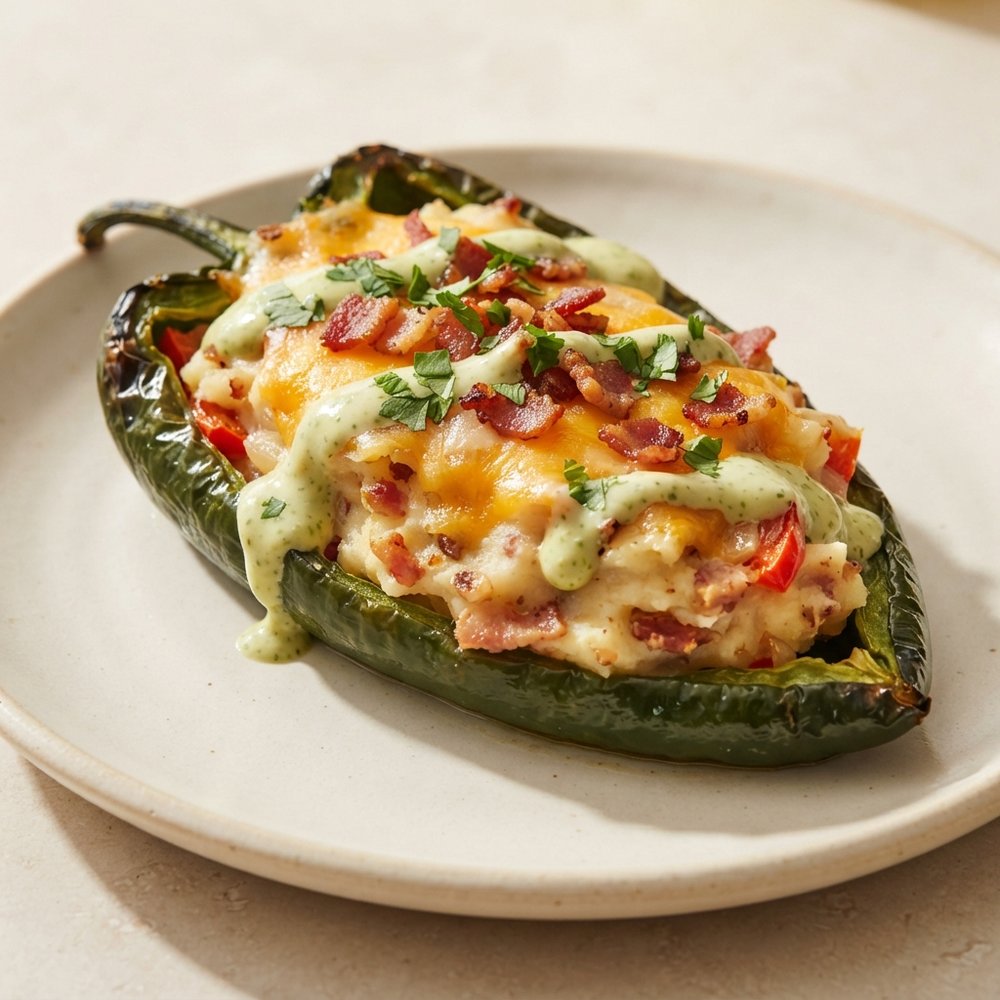 Potato-Stuffed Poblanos Reverse Potato Skins